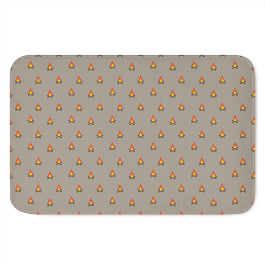 Camping Fire Pattern Print Indoor Door Mat