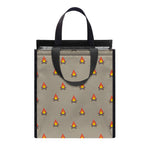Camping Fire Pattern Print Insulated Lunch Tote