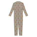 Camping Fire Pattern Print Jumpsuit