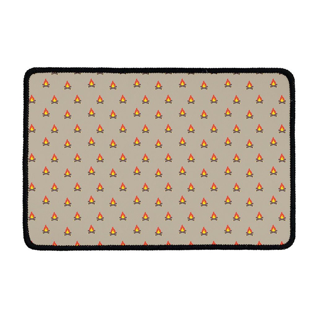 Camping Fire Pattern Print Kitchen Mat