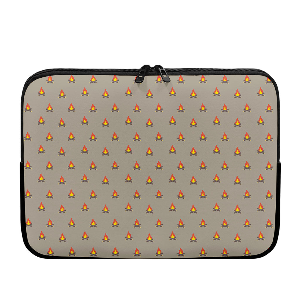 Camping Fire Pattern Print Laptop Sleeve