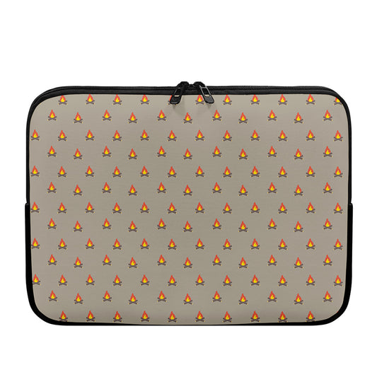 Camping Fire Pattern Print Laptop Sleeve