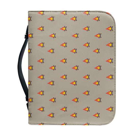 Camping Fire Pattern Print Leather Bible Cover