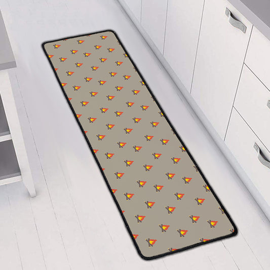 Camping Fire Pattern Print Long Kitchen Mat