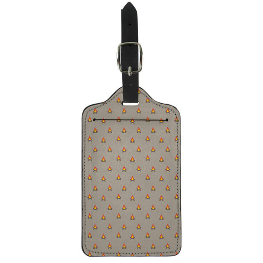 Camping Fire Pattern Print Luggage Tag