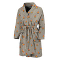 Camping Fire Pattern Print Men's Bathrobe