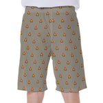 Camping Fire Pattern Print Men's Beach Shorts