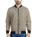 Camping Fire Pattern Print Men's Bomber Jacket
