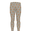 Camping Fire Pattern Print Men's Leggings