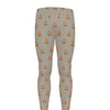 Camping Fire Pattern Print Men's leggings