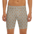 Camping Fire Pattern Print Men's Long Boxer Briefs