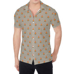 Camping Fire Pattern Print Men's Shirt