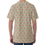 Camping Fire Pattern Print Men's Velvet T-Shirt