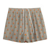 Camping Fire Pattern Print Mesh Shorts