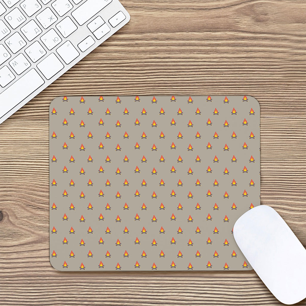 Camping Fire Pattern Print Mouse Pad