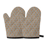 Camping Fire Pattern Print Oven Mitts