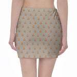 Camping Fire Pattern Print Pencil Mini Skirt