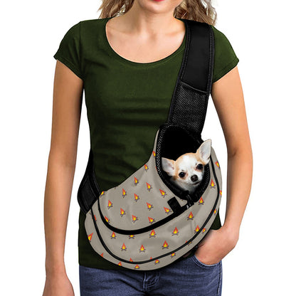 Camping Fire Pattern Print Pet Sling Carrier