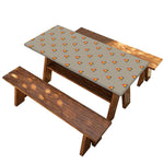 Camping Fire Pattern Print Picnic Table Cover