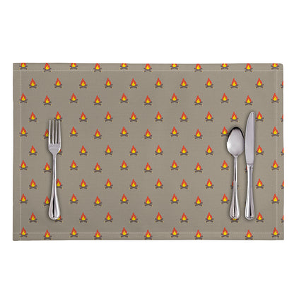 Camping Fire Pattern Print Placemat