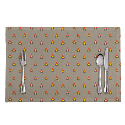 Camping Fire Pattern Print Placemat