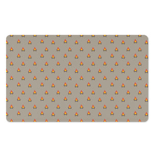 Camping Fire Pattern Print Polyester Doormat