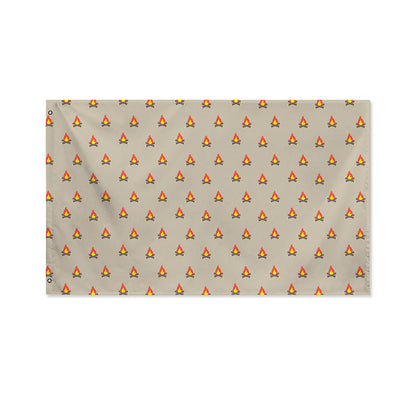 Camping Fire Pattern Print Polyester Flag
