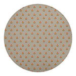 Camping Fire Pattern Print Round Blanket