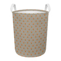 Camping Fire Pattern Print Round Laundry Basket