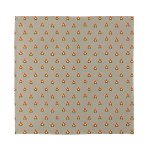 Camping Fire Pattern Print Silk Bandana