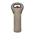 Camping Fire Pattern Print Single Neoprene Wine Tote