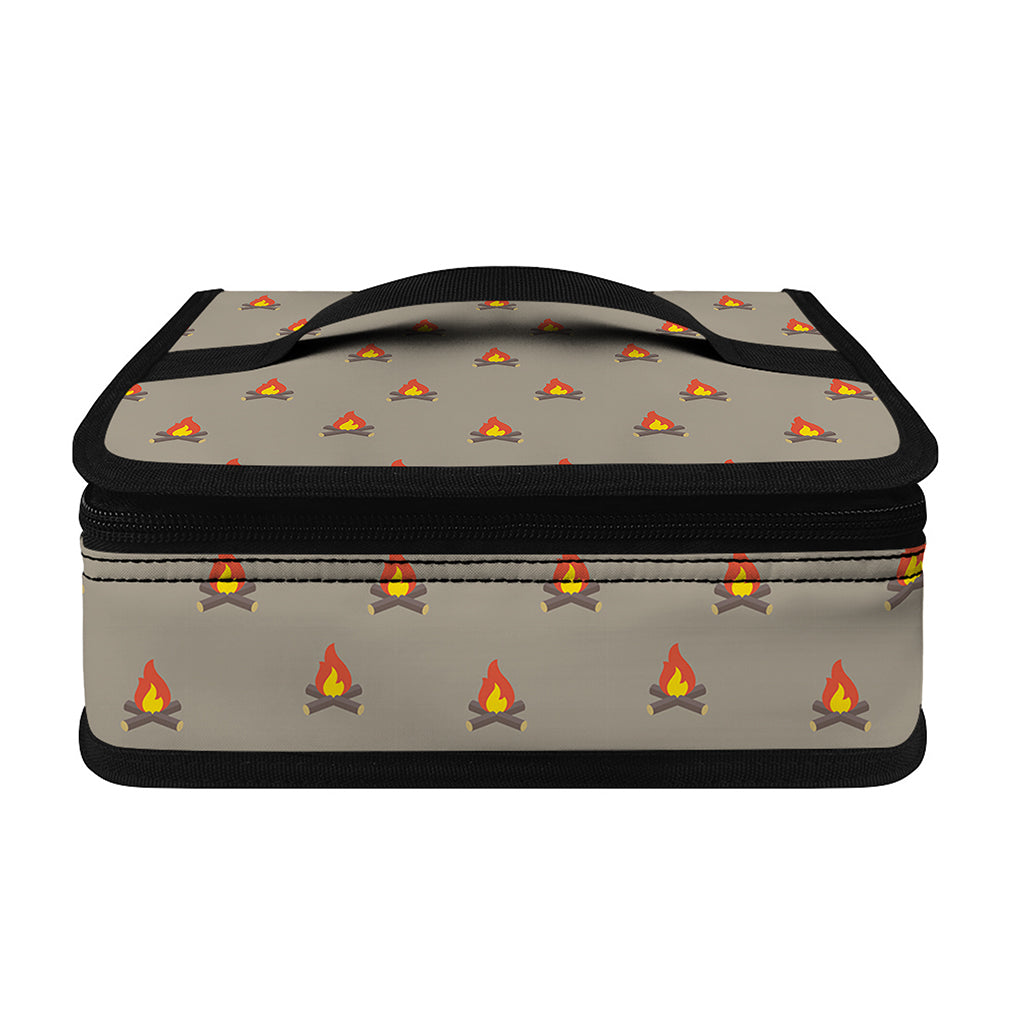 Camping Fire Pattern Print Small Lunch Bag