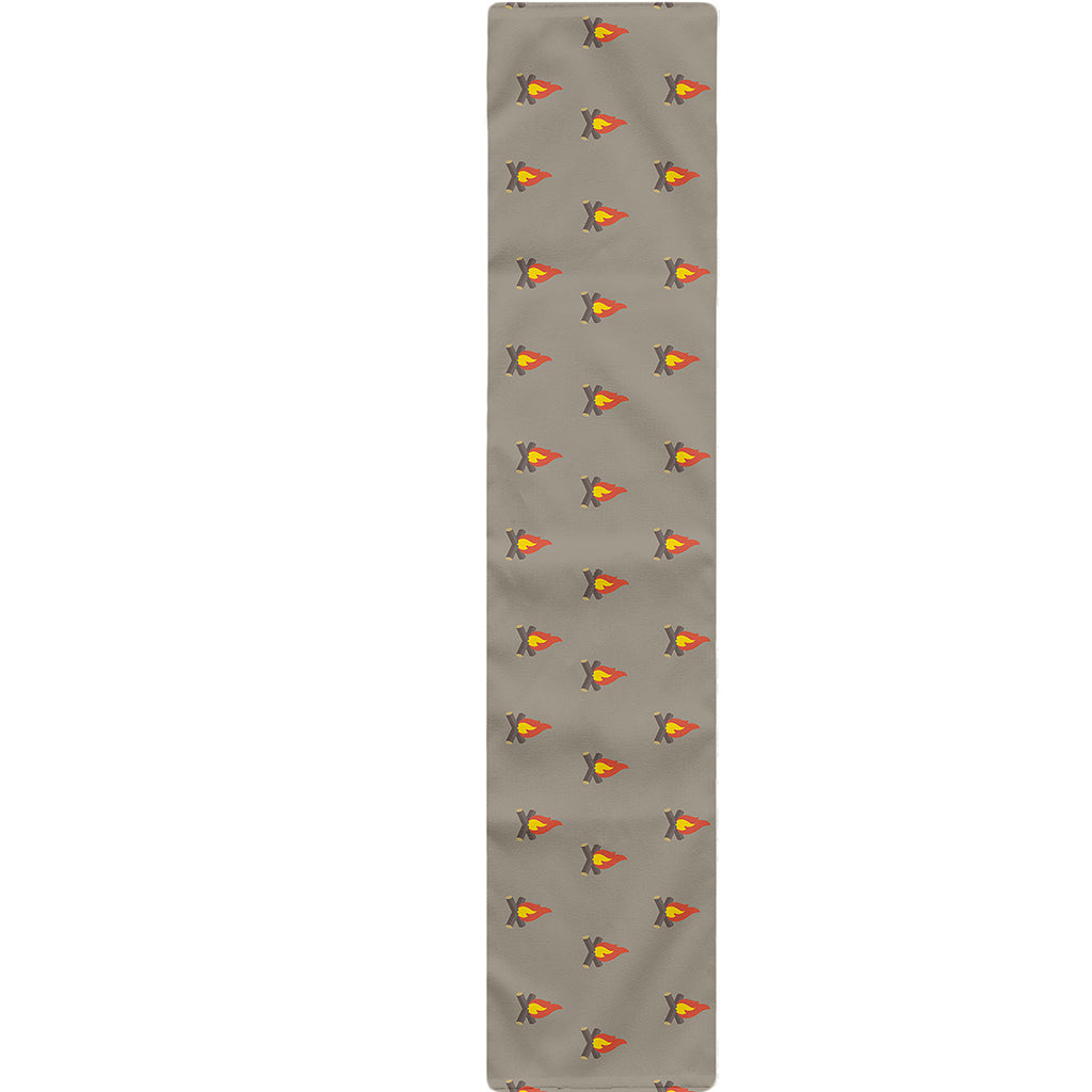 Camping Fire Pattern Print Table Runner