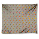 Camping Fire Pattern Print Tapestry