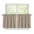 Camping Fire Pattern Print Tier Curtains