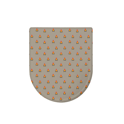 Camping Fire Pattern Print Toilet Lid Cover