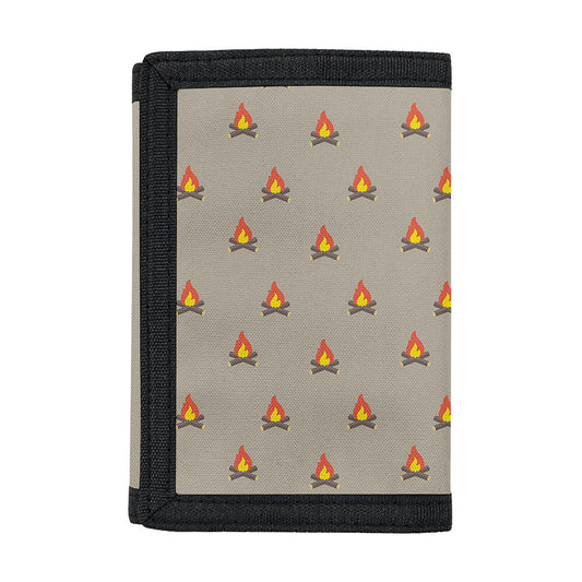 Camping Fire Pattern Print Trifold Wallet