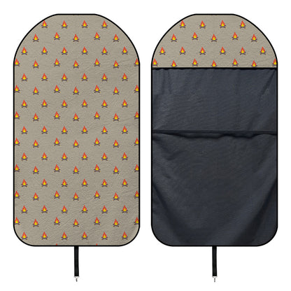 Camping Fire Pattern Print Waterproof Car Seat Cover