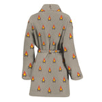 Camping Fire Pattern Print Women's Bathrobe