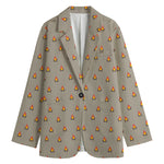 Camping Fire Pattern Print Women's Blazer