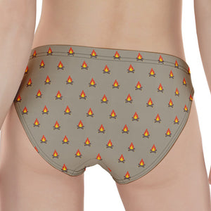 Camping Fire Pattern Print Women's Panties