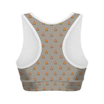 Camping Fire Pattern Print Women's Sports Bra