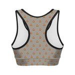 Camping Fire Pattern Print Women's Sports Bra