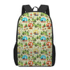 Camping Picnic Pattern Print 17 Inch Backpack