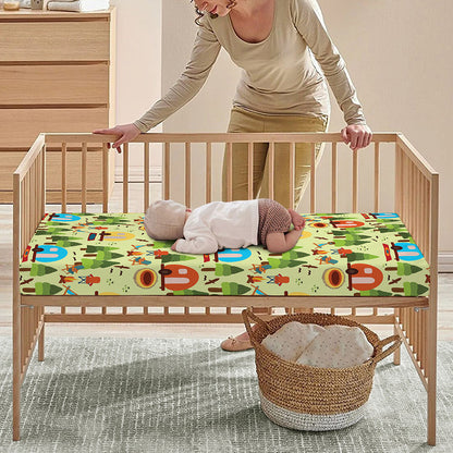 Camping Picnic Pattern Print Baby Crib Sheet