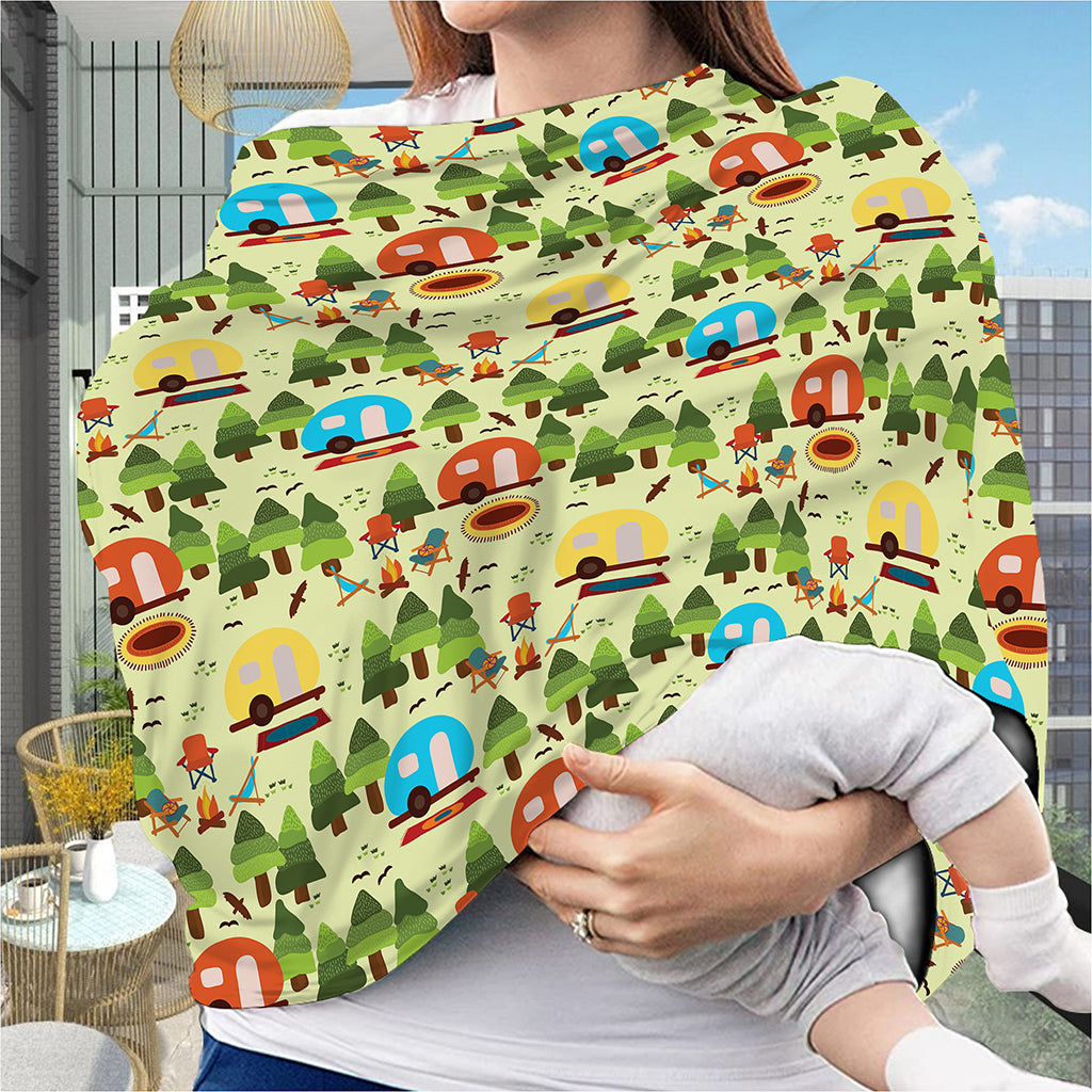 Camping Picnic Pattern Print Baby Seat Cover