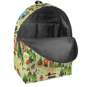 Camping Picnic Pattern Print Backpack