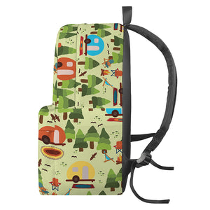 Camping Picnic Pattern Print Backpack