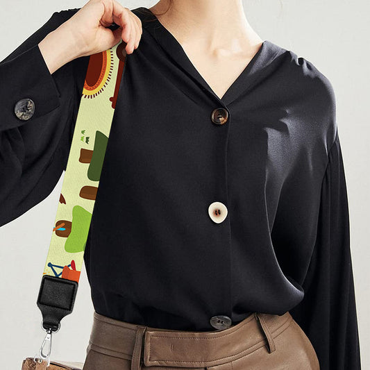 Camping Picnic Pattern Print Bag Strap