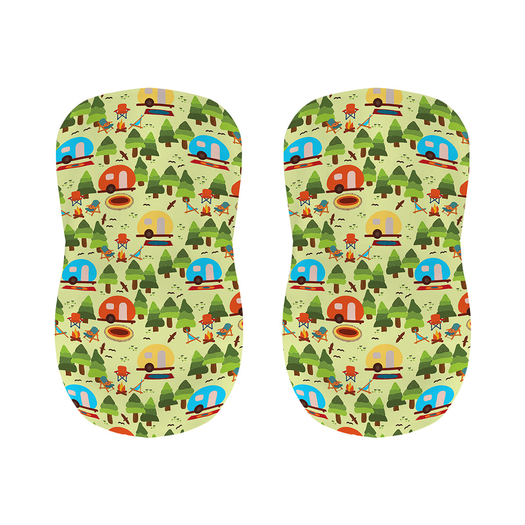 Camping Picnic Pattern Print Bar Stool Covers